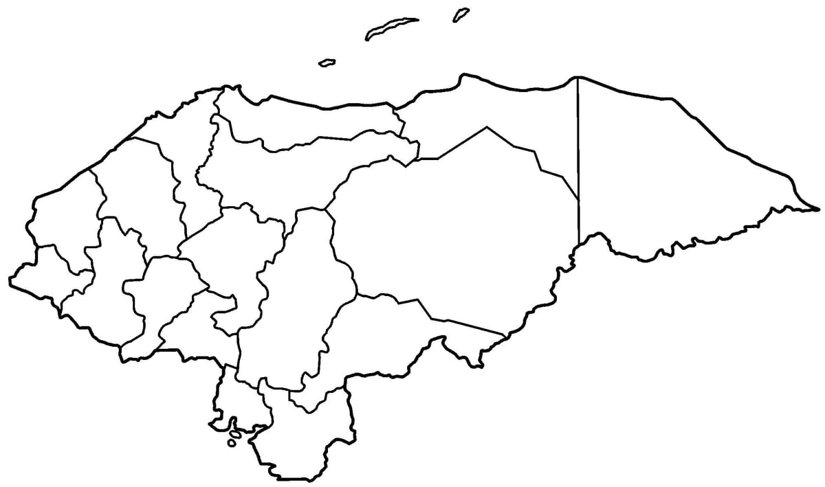 карта пустая карта Гандураса