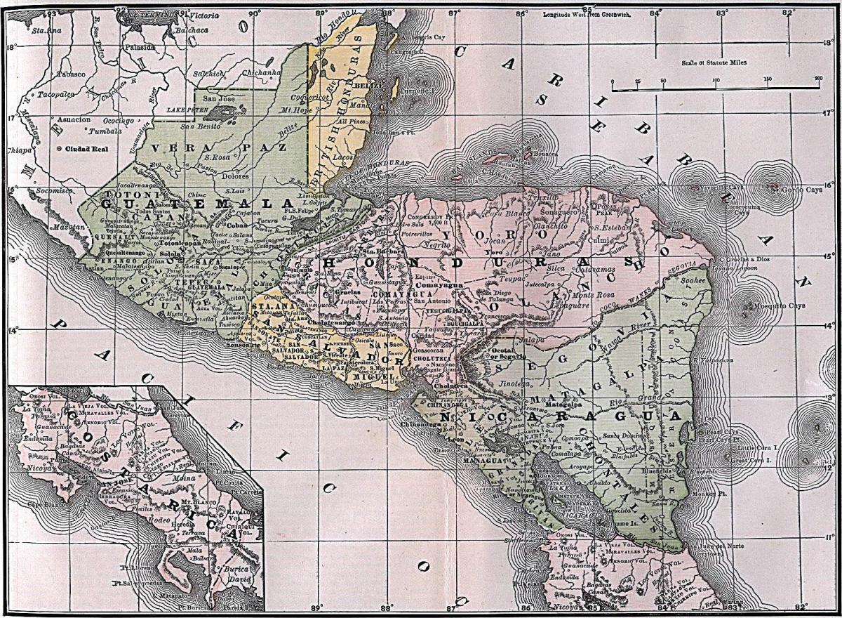 карта брытанскі Гандурас