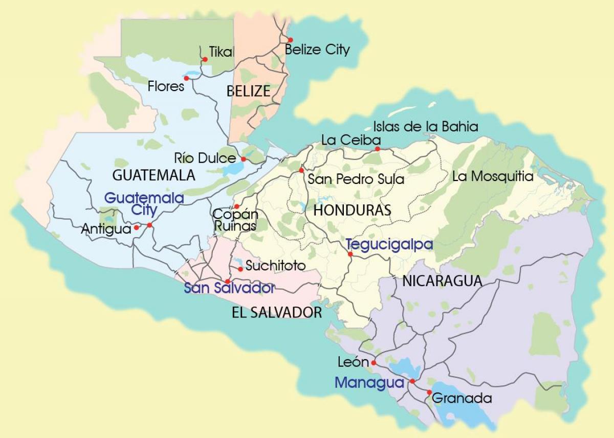 карта москитии Гандурас