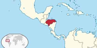 Карта Гандураса кантынента