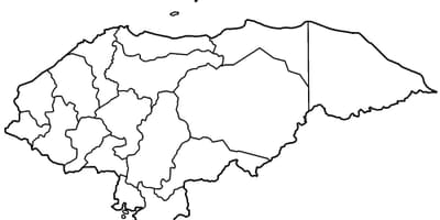 Карта пустая карта Гандураса